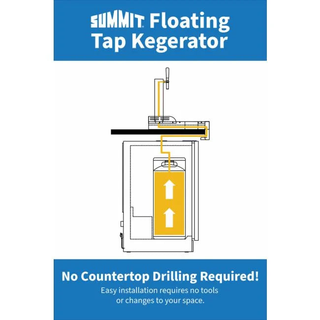 SUMMIT 24" Wide Built-In Floating Tap Beer Kegerator, ADA-Compliant (SBC7BRSFLTWADA)