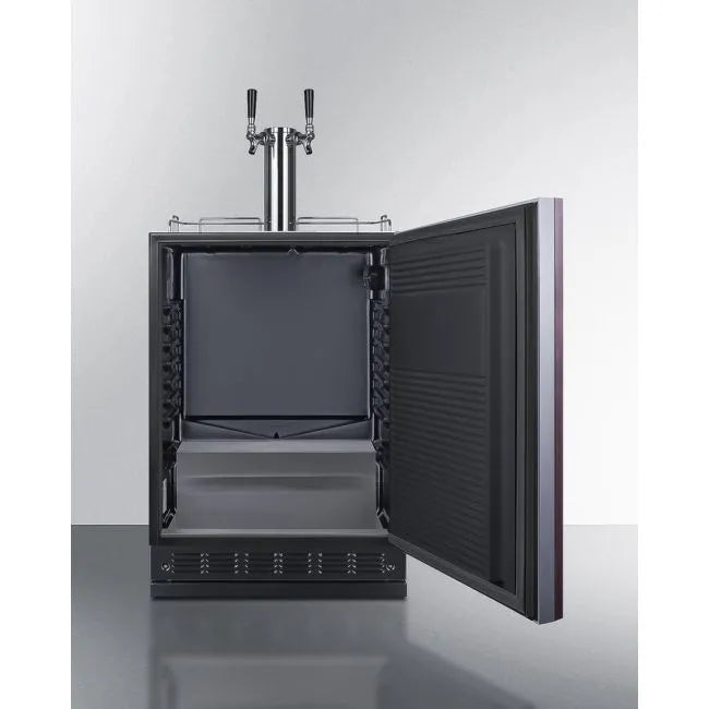 SUMMIT 24" Wide Beer Kegerator (Panel Not Included) (SBC7BRSIF)