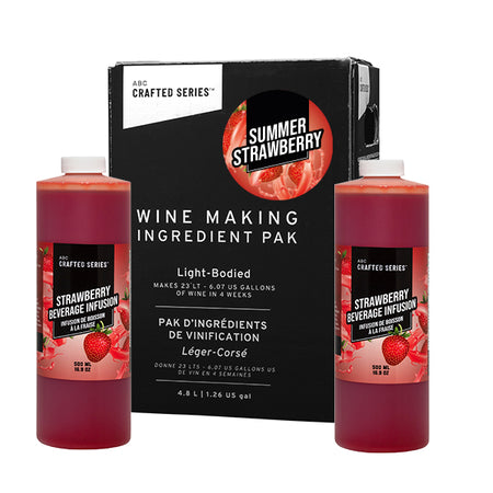 Summer Strawberry Blush Fruit Winemaking Kit (6.3 L | 1.66 gal)    - Toronto Brewing