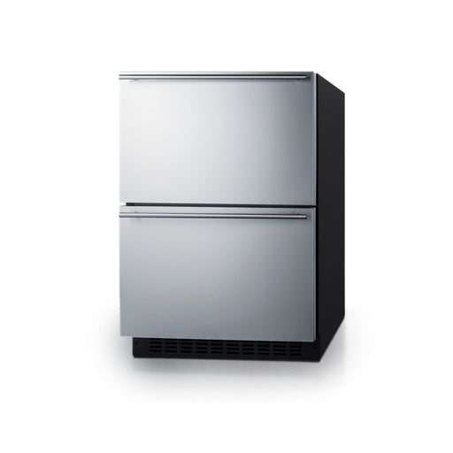 Summit | 24" Wide 2-Drawer Refrigerator-Freezer, ADA Compliant (ADRF244) Black (ADRF244)   - Toronto Brewing