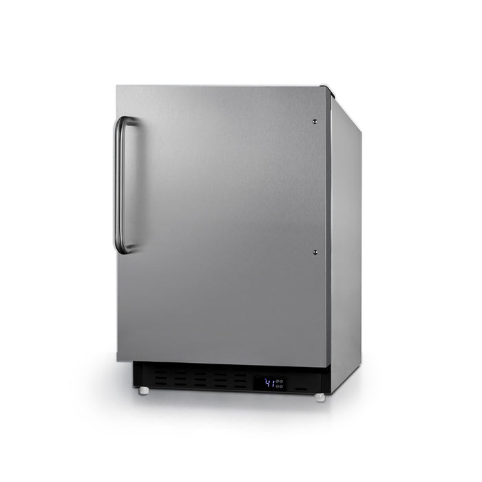 Summit | 21" Wide Built-In All-Refrigerator, ADA Compliant (ALR47BSSTB) Stainless Steel with Black Front Vent (ALR47BCSS)   - Toronto Brewing