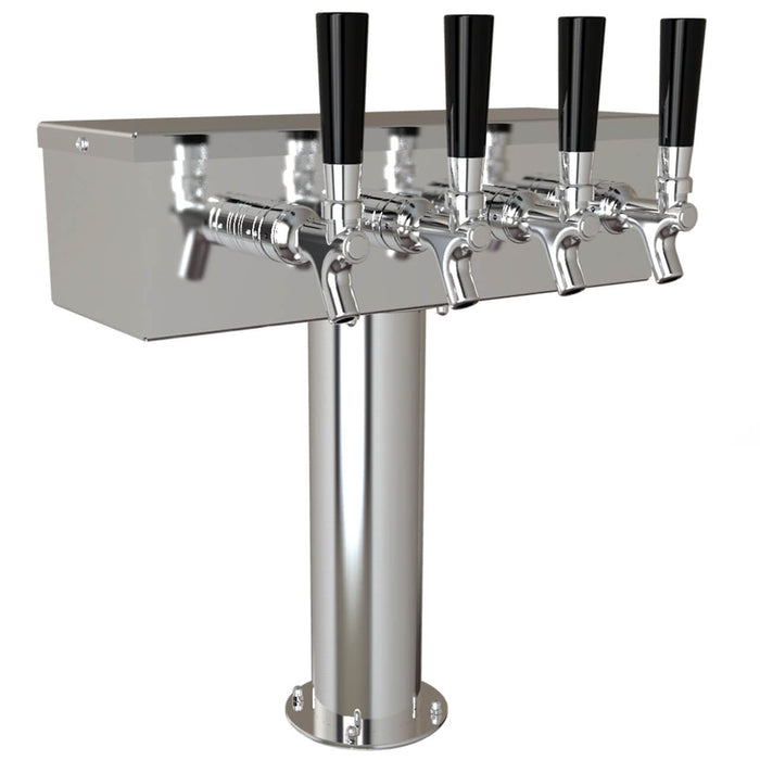3" T-Box Stainless Steel Beer Tower - 4 Taps (Glycol Chilled)    - Toronto Brewing
