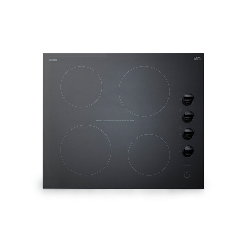 Summit | 24" Wide 230V 4-Burner Radiant Cooktop (CR4B242BK)    - Toronto Brewing