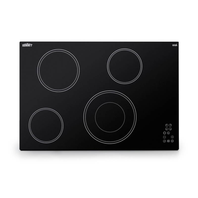 Summit | 30" Wide 208-240V 4-Burner Radiant Cooktop (CR4B30T11B)    - Toronto Brewing