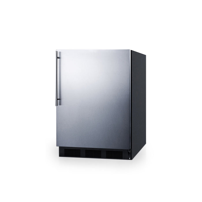 Summit | 24" Wide Refrigerator-Freezer, ADA Compliant (CT663BKBISSHVADA) Stainless Door/Black Cabinet (CT663BKBISSHVADA)   - Toronto Brewing