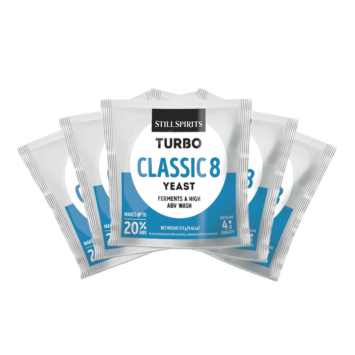 Still Spirits Classic 8 Turbo Yeast (180 g) - 5 Pack    - Toronto Brewing