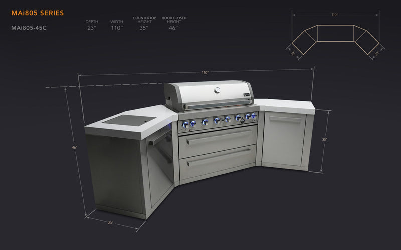 Mont Alpi 805 Island with 45 Degree Corners - Image 2