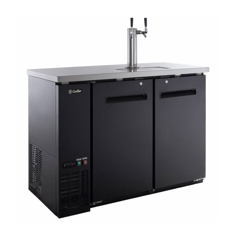 Coolbar Commercial Kegerator, 2 doors, 48" Wide, 24” Deep, 2-Tap Tower (CDD-48-ASM)