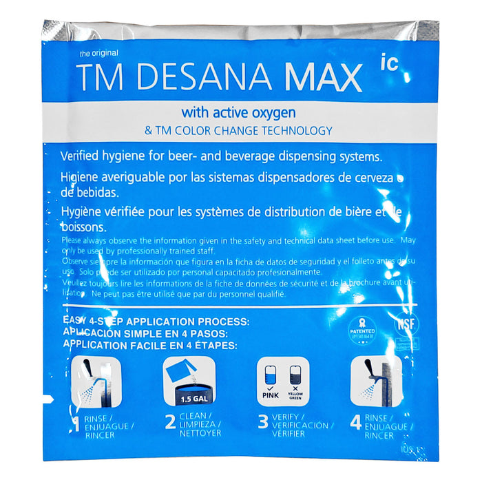 Beer Line Cleaner - DESANAMAX Powdered Caustic 2 in 1 Colour Verification (225 X 54g)    - Toronto Brewing