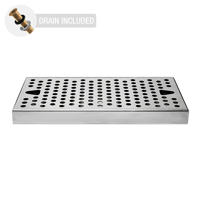 Countertop Drip Tray | Stainless Steel With Drain (10" x 5")    - Toronto Brewing