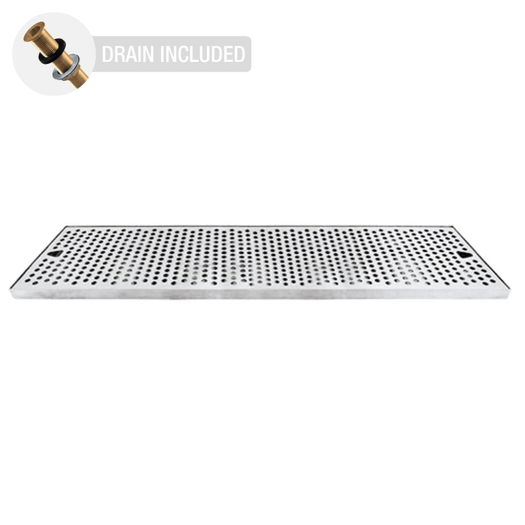 Countertop Drip Tray | Stainless Steel with Drain (30" x 7")