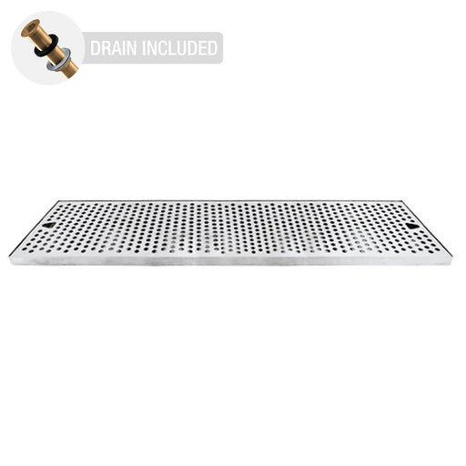Countertop Drip Tray | Stainless Steel with Drain (30" x 7")    - Toronto Brewing