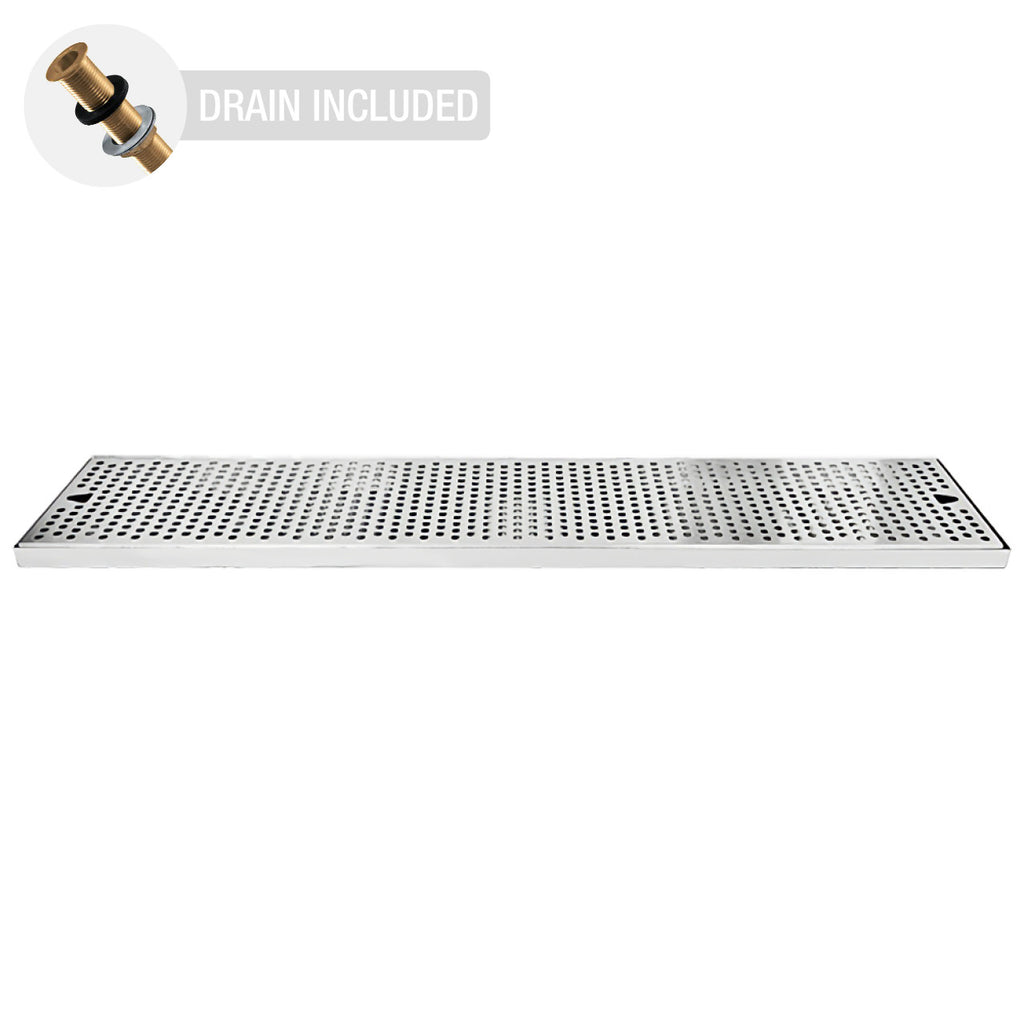 Countertop Drip Tray | Stainless Steel with Drain (36" x 7")