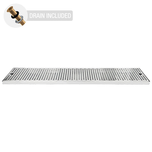 Countertop Drip Tray | Stainless Steel with Drain (36" x 7")    - Toronto Brewing