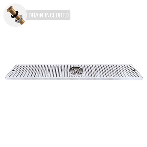 Countertop Drip Tray | Stainless Steel with Centre Rinser (45" x 7")    - Toronto Brewing