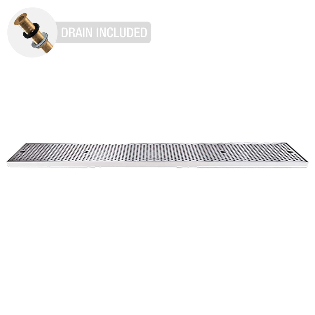 Countertop Drip Tray | Stainless Steel with Drain (45" x 7")