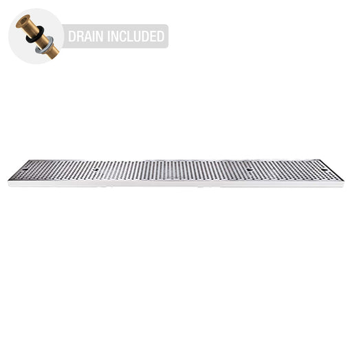 Countertop Drip Tray | Stainless Steel with Drain (45" x 7")    - Toronto Brewing