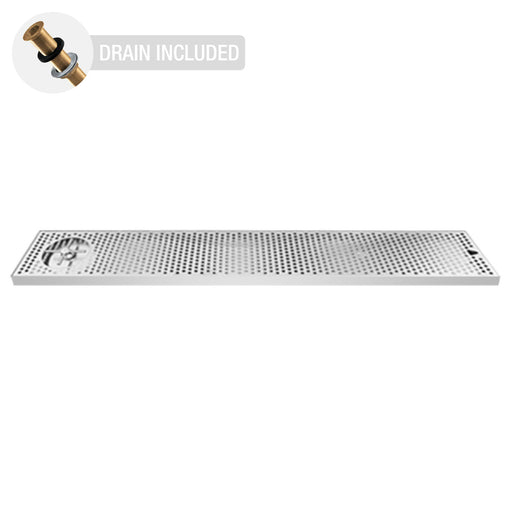 Countertop Drip Tray | Stainless Steel with Side Rinser (45" x 7")    - Toronto Brewing