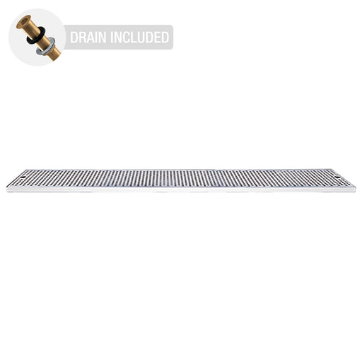 Countertop Drip Tray | Stainless Steel with Drain (54" x 7")    - Toronto Brewing