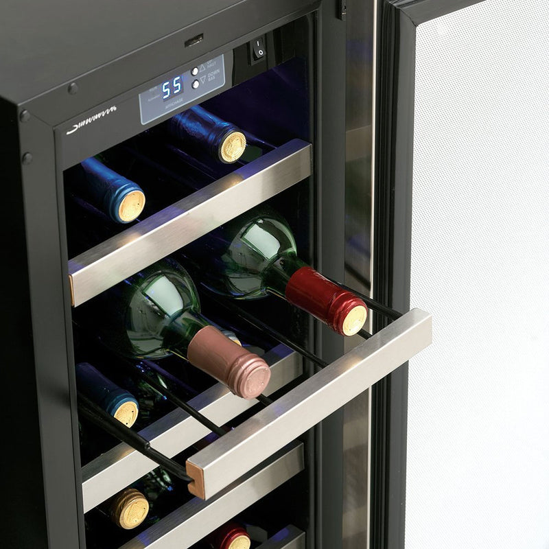 Danby Inventory Reduction - 12" Wide 27 Bottle Single Zone Stainless Steel Wine Refrigerator