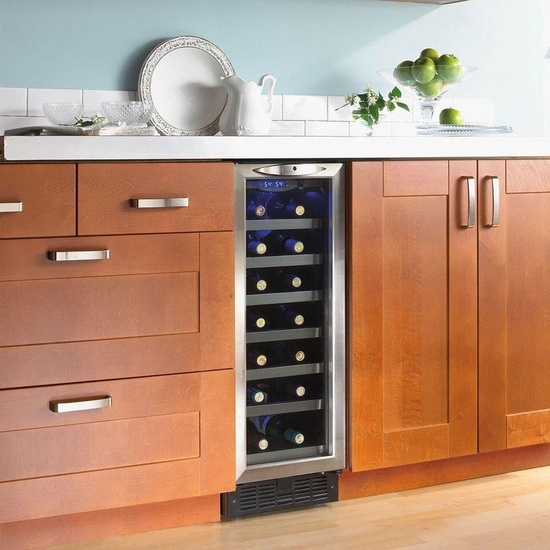 Danby Inventory Reduction - 12" Wide 27 Bottle Single Zone Stainless Steel Wine Refrigerator