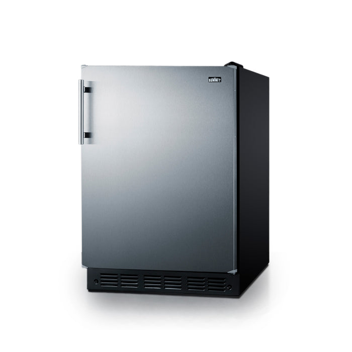 Summit | 24" Wide Refrigerator-Freezer (CT66BK2SS) Stainless Door/Black Cabinet (CT66BK2SS)   - Toronto Brewing