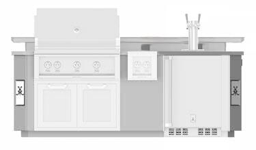Hestan 8' Outdoor Living Suite