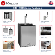 Kegco HBHK38BSU-1 Kegerator features