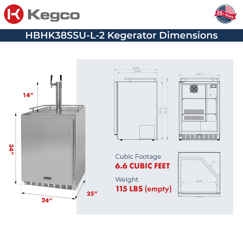 HBHK38SSU-L-2 Dimensions