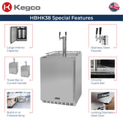 Kegco HBHK38SSU-2 Kegerator