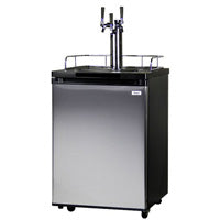 Kegco 24" Wide Homebrew Triple Tap Stainless Steel Kegerator