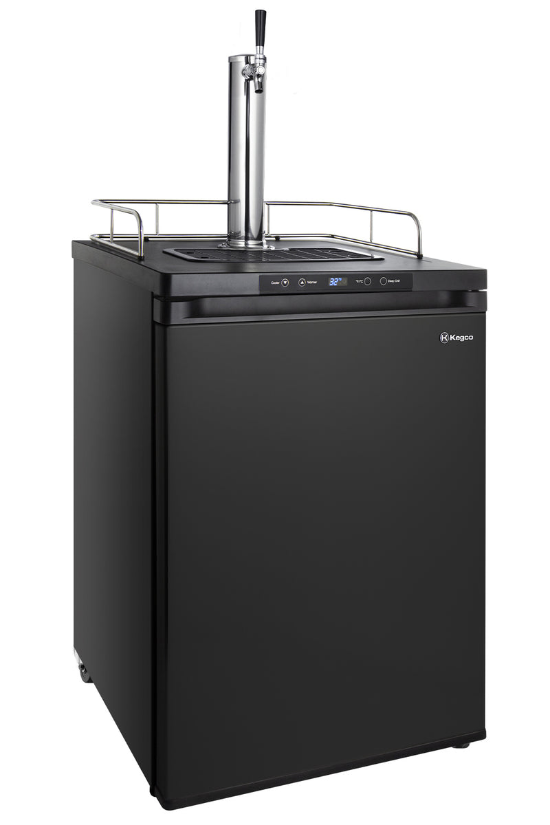 Kegco 24" Wide Homebrew Single Tap Black Digital Kegerator