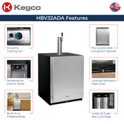 Kegco HBV32ADABSR-1 features