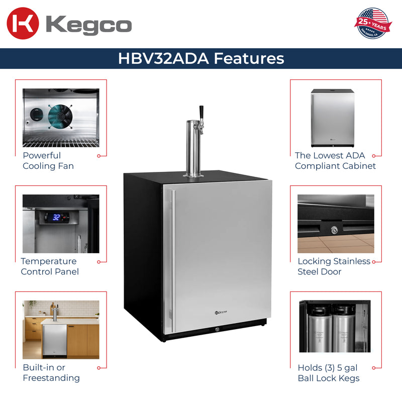 Kegco HBV32ADABSR-1 features