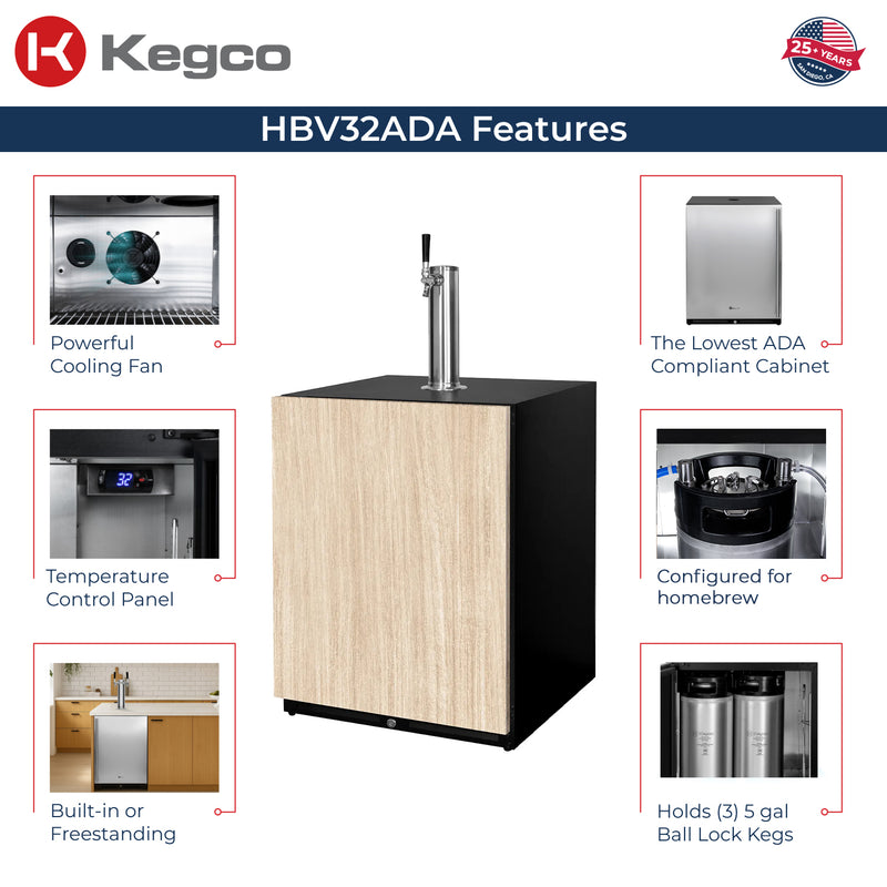 Kegco ADA homebrew kegerator features