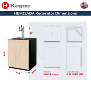 Kegco ADA homebrew kegerator dimensions