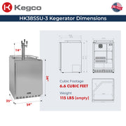 kegerator dimensions
