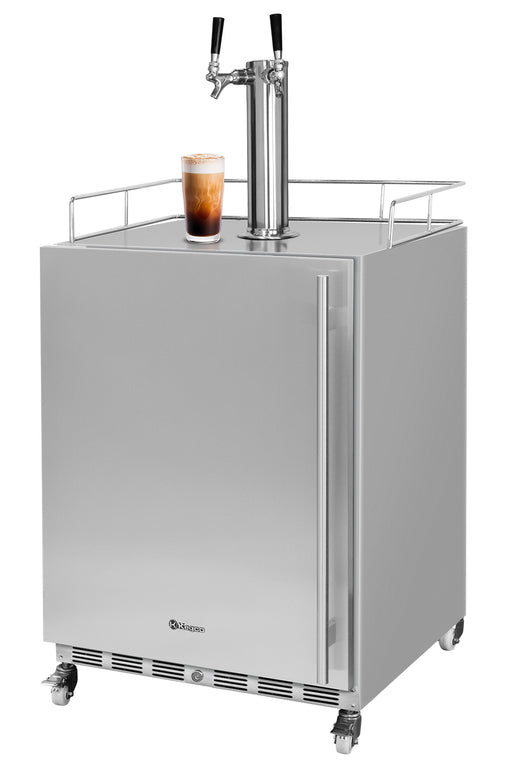 Kegco ICV24OSSL-2 left hinge outdoor iced coffee kegerator