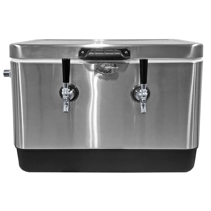 Jockey Box - Picnic Cooler Stainless Steel 54 Qt, 2 Faucets    - Toronto Brewing