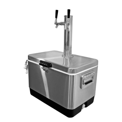 Jockey Box - Picnic Cooler Stainless Steel 54 Qt, 2 Faucets with Tower    - Toronto Brewing