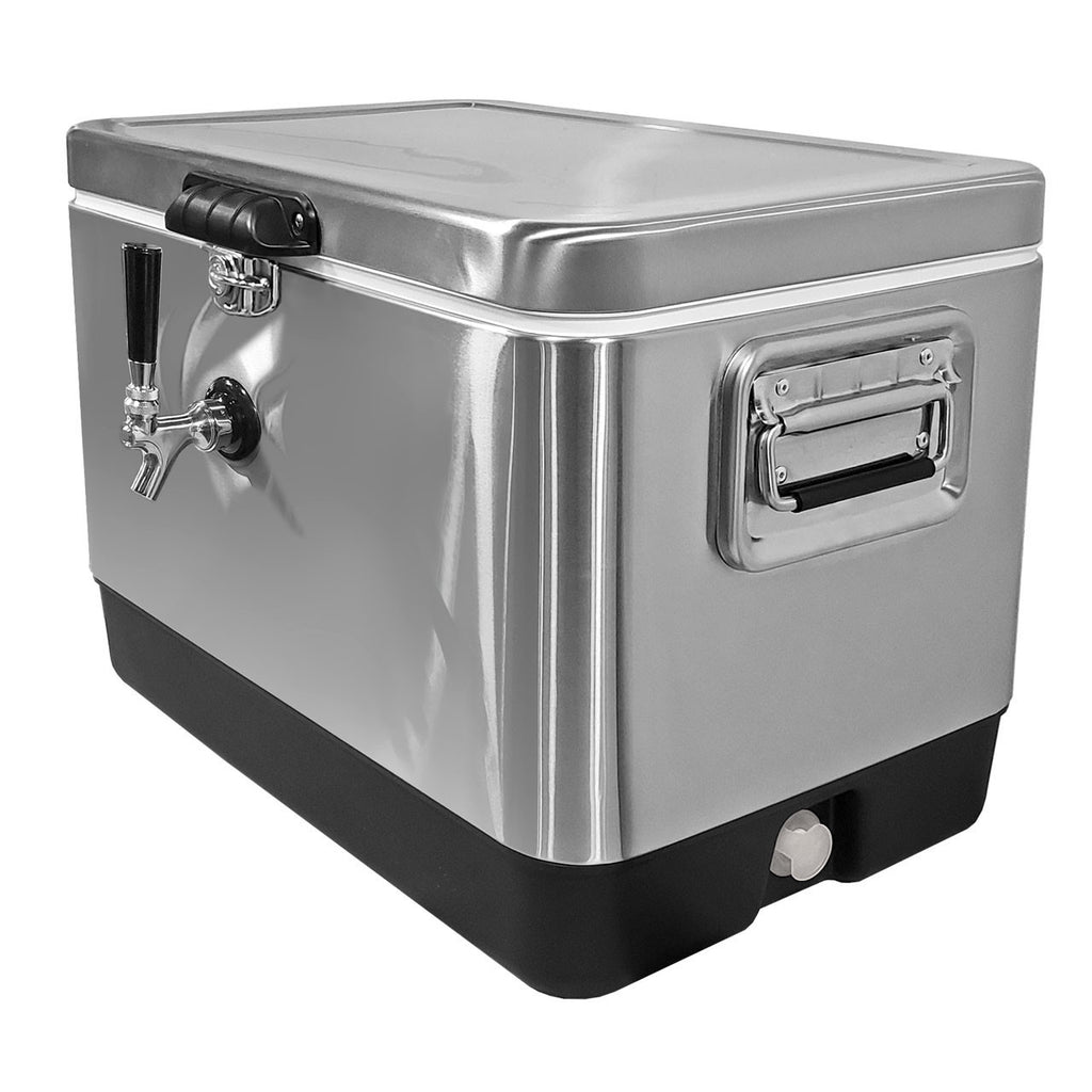Jockey Box - Picnic Cooler Stainless Steel 54 Qt, 1 Faucet