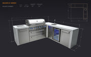 Mont Alpi 805 Deluxe Island with a 90 Degree Corner and Beverage Center - Image 2