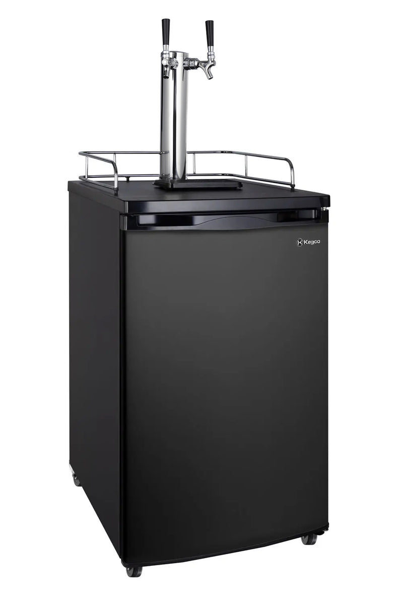 Kegco 20" Wide Dual Tap Black Kegerator