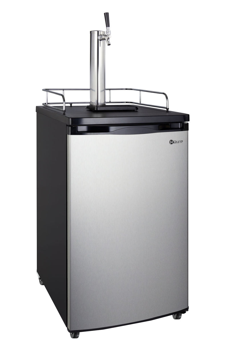 Kegco 20" Wide Homebrew Single Tap Stainless Steel Carbonated Water Kegerator