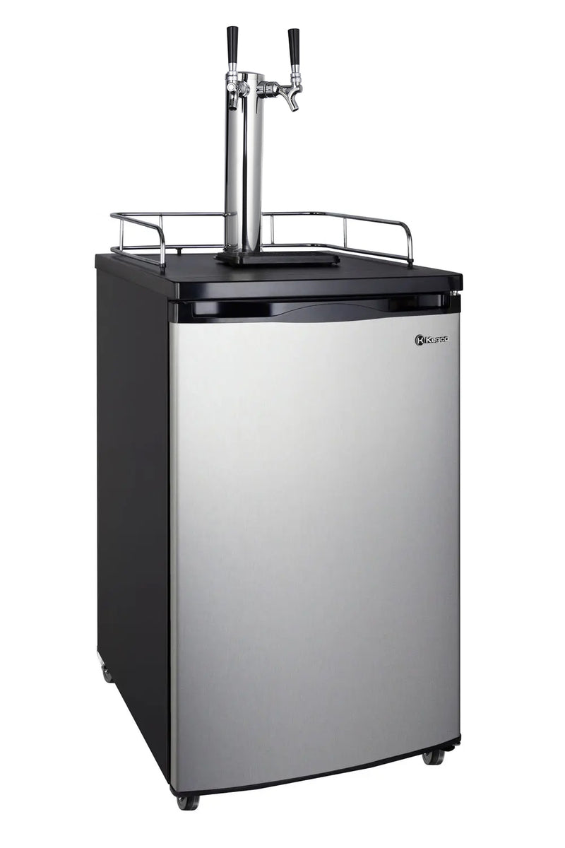 Kegco 20" Wide Dual Tap Stainless Steel Kegerator