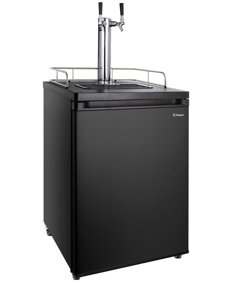 Kegco 24" Wide Dual Tap Black Kegerator