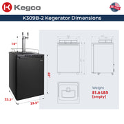 Digital Kegerator K309B-2 Dimensions