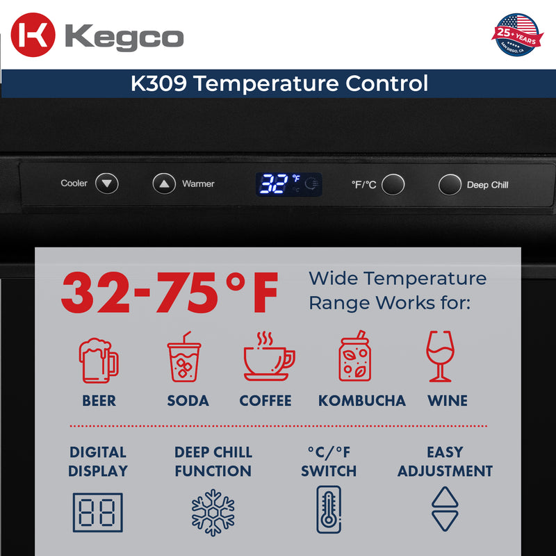 Digital Kegerator K309B-2 Temperature Control