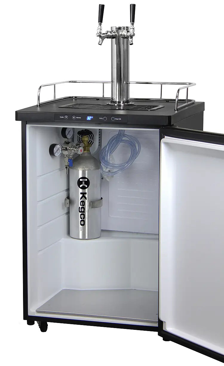 Kegco 24" Wide Dual Tap Stainless Steel Digital Kegerator