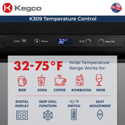 Digital Kegerator K309SS-3 Temperature Control